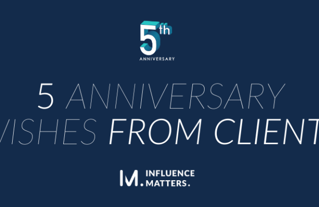 5th anniversary wishes from Clients to Influence Matters